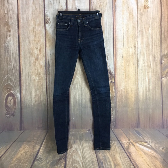 🐞Nudie Jeans High Kai in Rinsed Skinny Size 24 - Picture 13 of 15